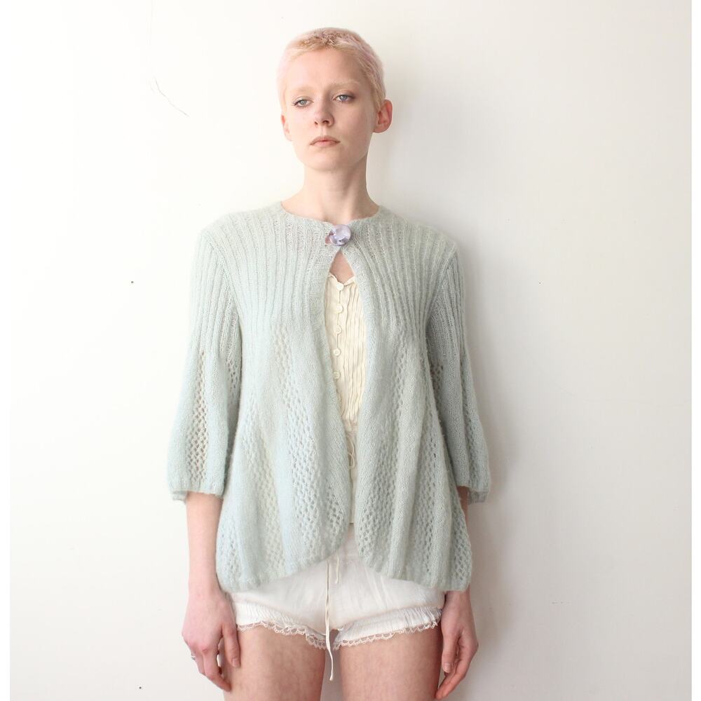 Y2K Knit Fairycore Baby Blue Cardigan
